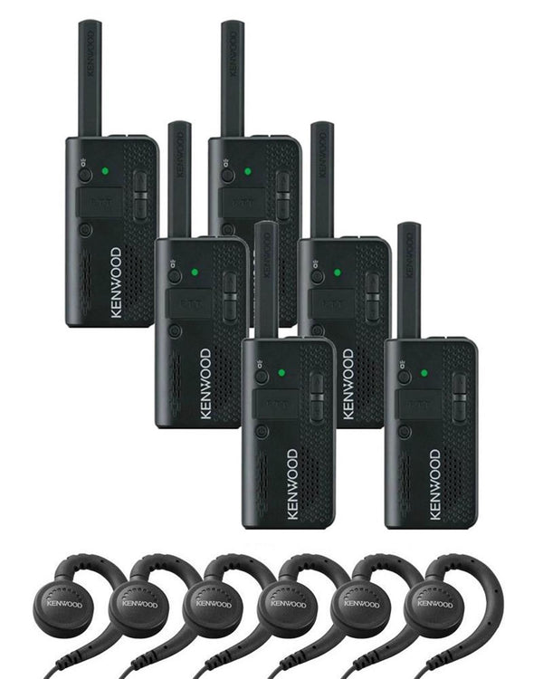 Kenwood PKT-23K UHF Radio 6 Pack w/ headsets