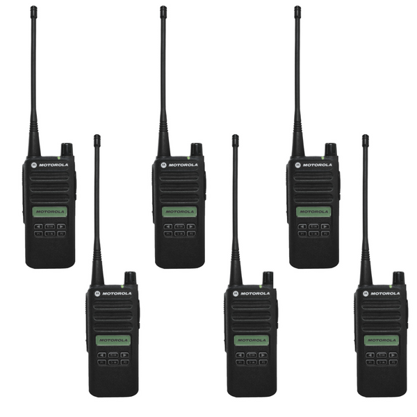 Motorola CP100D Limited-Display Analog Radio 6 Pack