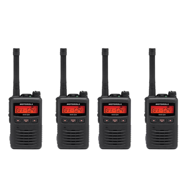 EVX-S24 UHF Digital Radio 4 Pack Black