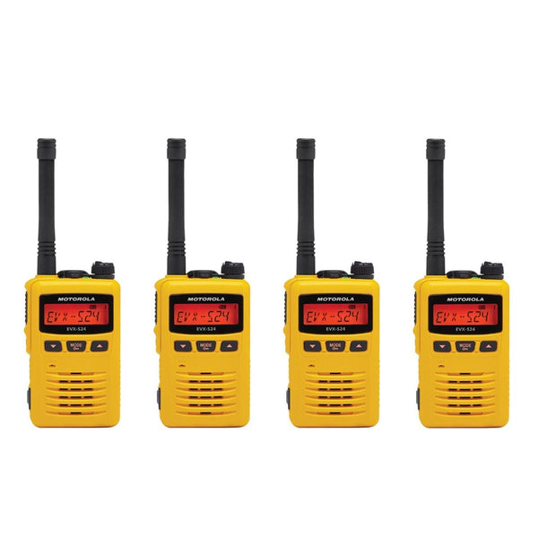 EVX-S24 UHF Digital Radio 4 Pack Yellow
