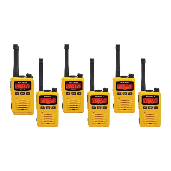 EVX-S24 UHF Digital Radio 6 Pack Yellow