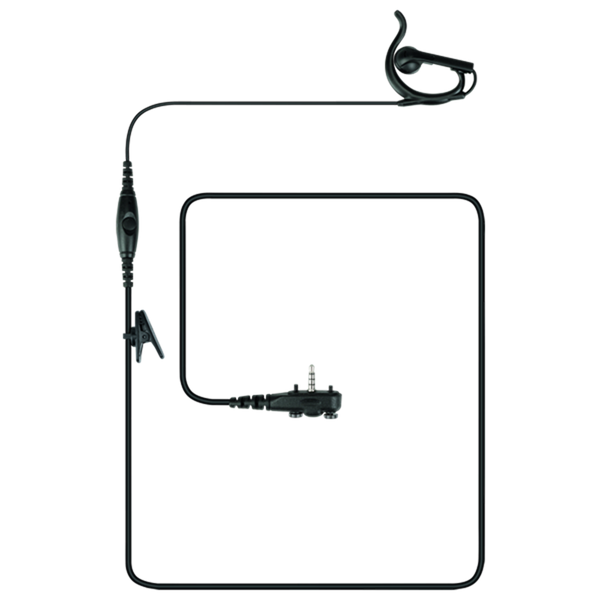 MH-37A4B-1 Single Wire Surveillance Kit w/ inline PTT