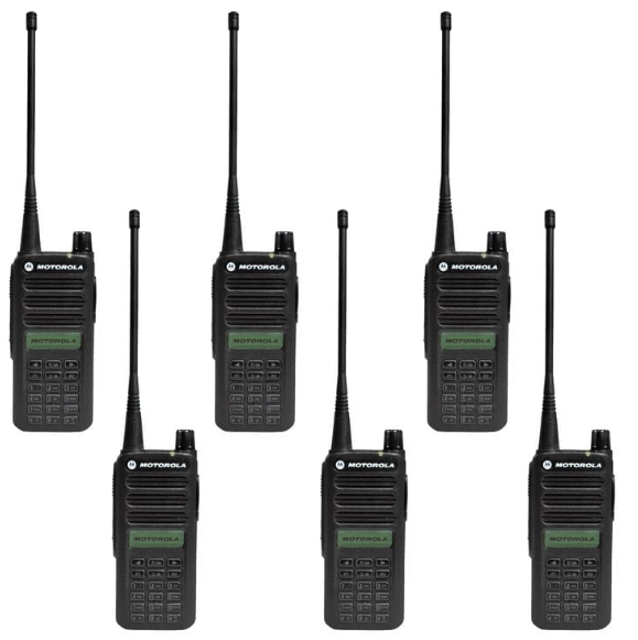 MOTOROLA CP100D Full Display Analog/Digital Radio 6 Pack
