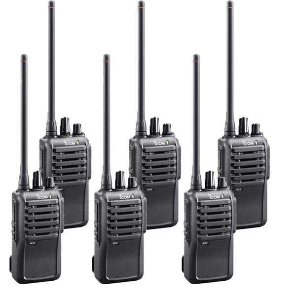 Icom IC-F4001 450-512MHz UHF 4W Li-Ion Battery Radio 6 Pack